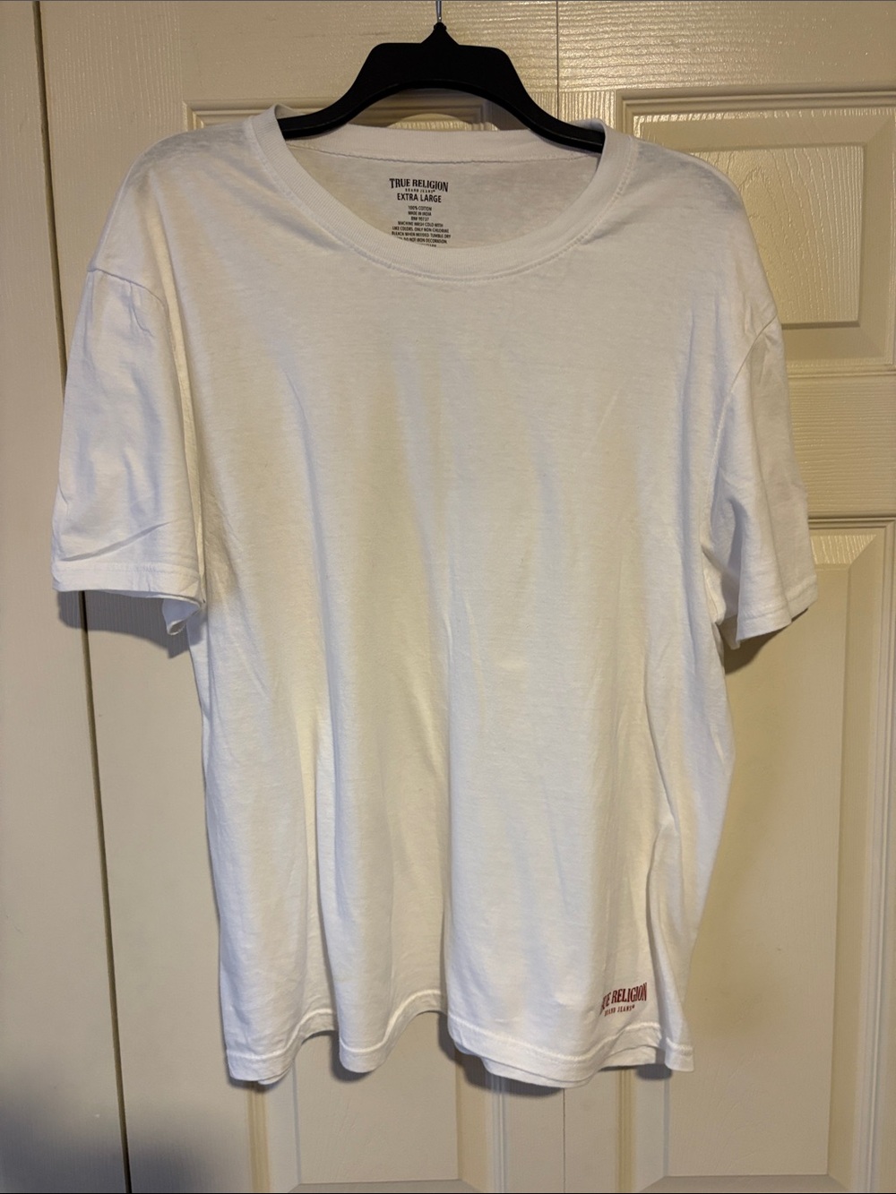 True Religion White Short Sleeve Crew Neck Tee